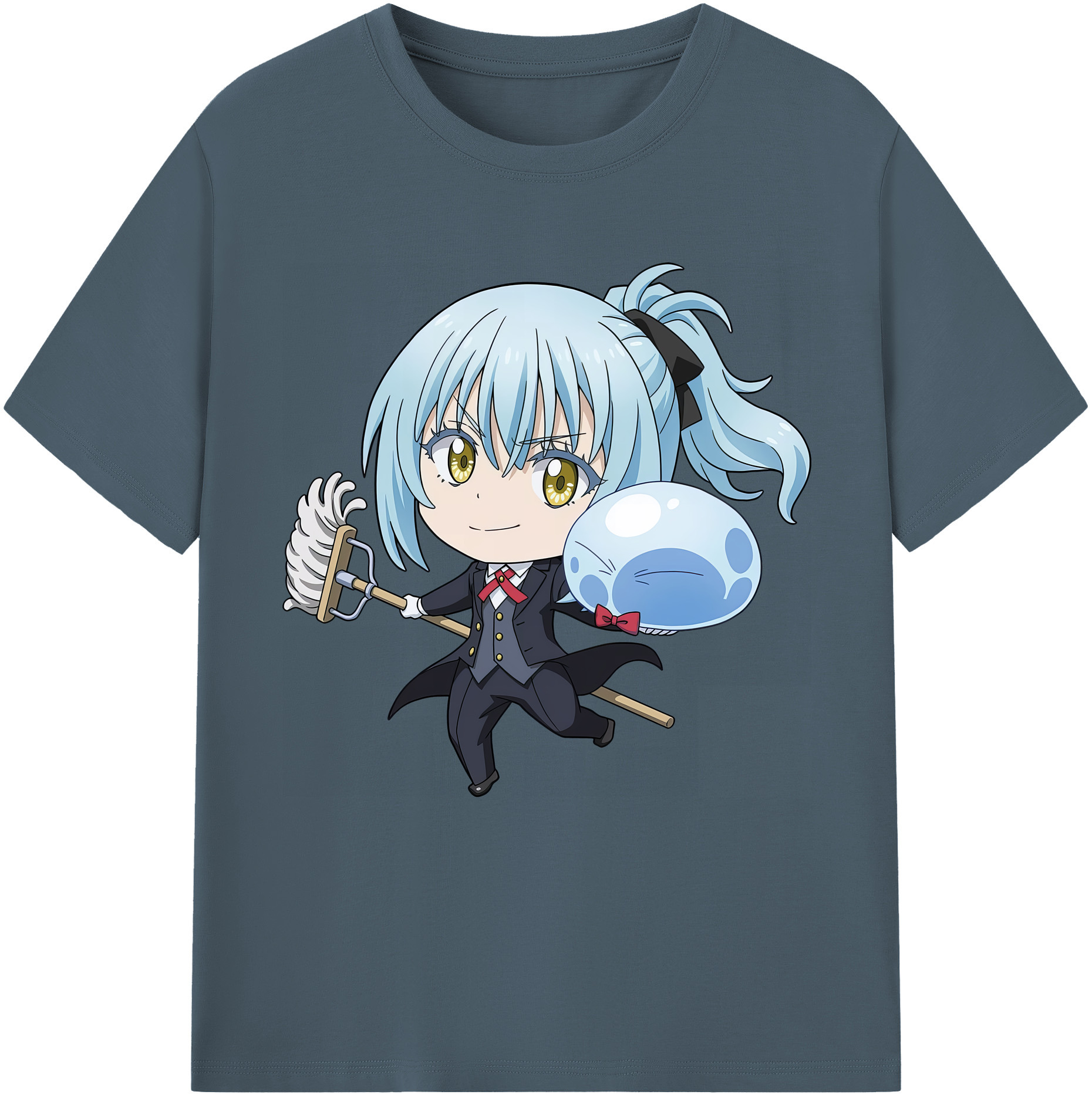（画像用） 転スラ Regarding Reincarnated to Slime 綿100％半袖Tシャツ（フロントプリント）